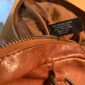 BEAUTIFUL SOFT LEATHER LIGHTWEIGHT BACKPACK 15”L X 14” W BRAND NEW WORE ONCE.